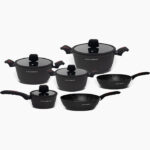 CRNI SET ALUMINIJSKOG POSUĐA 10 kom