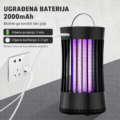 Punjivi uređaj protiv insekata sa ugrađenom baterijom